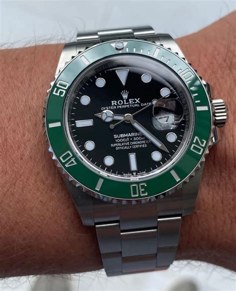 black rolex green face|Rolex green face submariner.